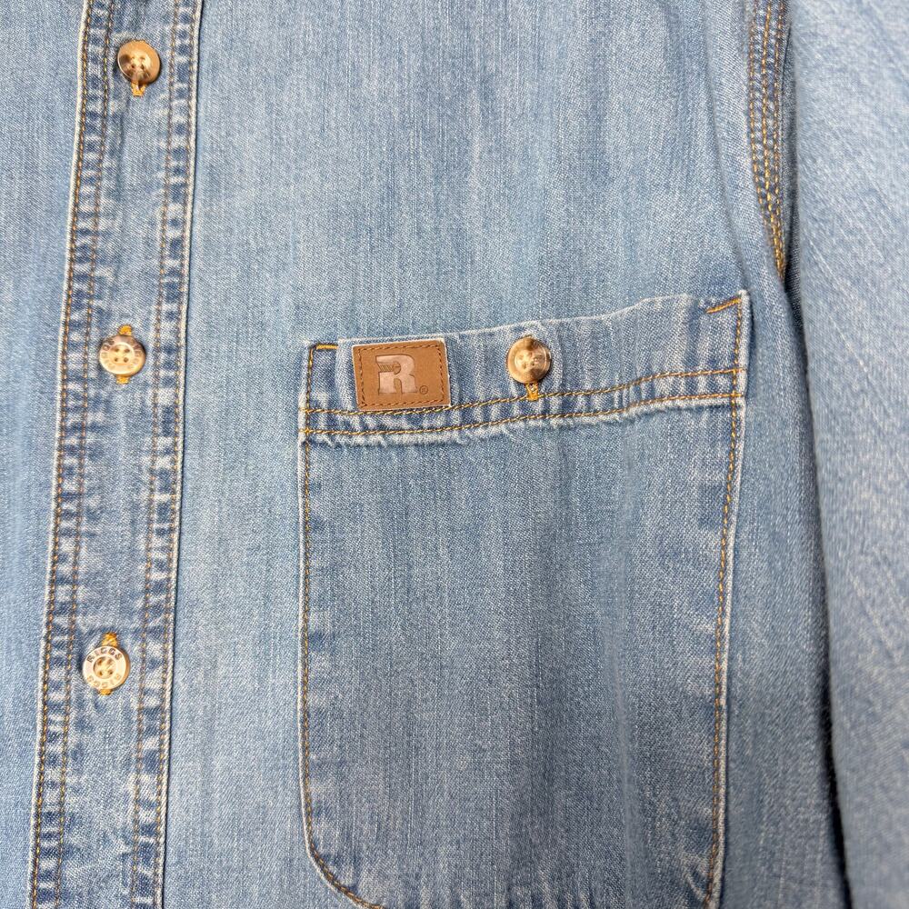 Wrangler Riggs Workwear Denim Utility Shirt Large Workwear Button Up - Picture 4 of 9